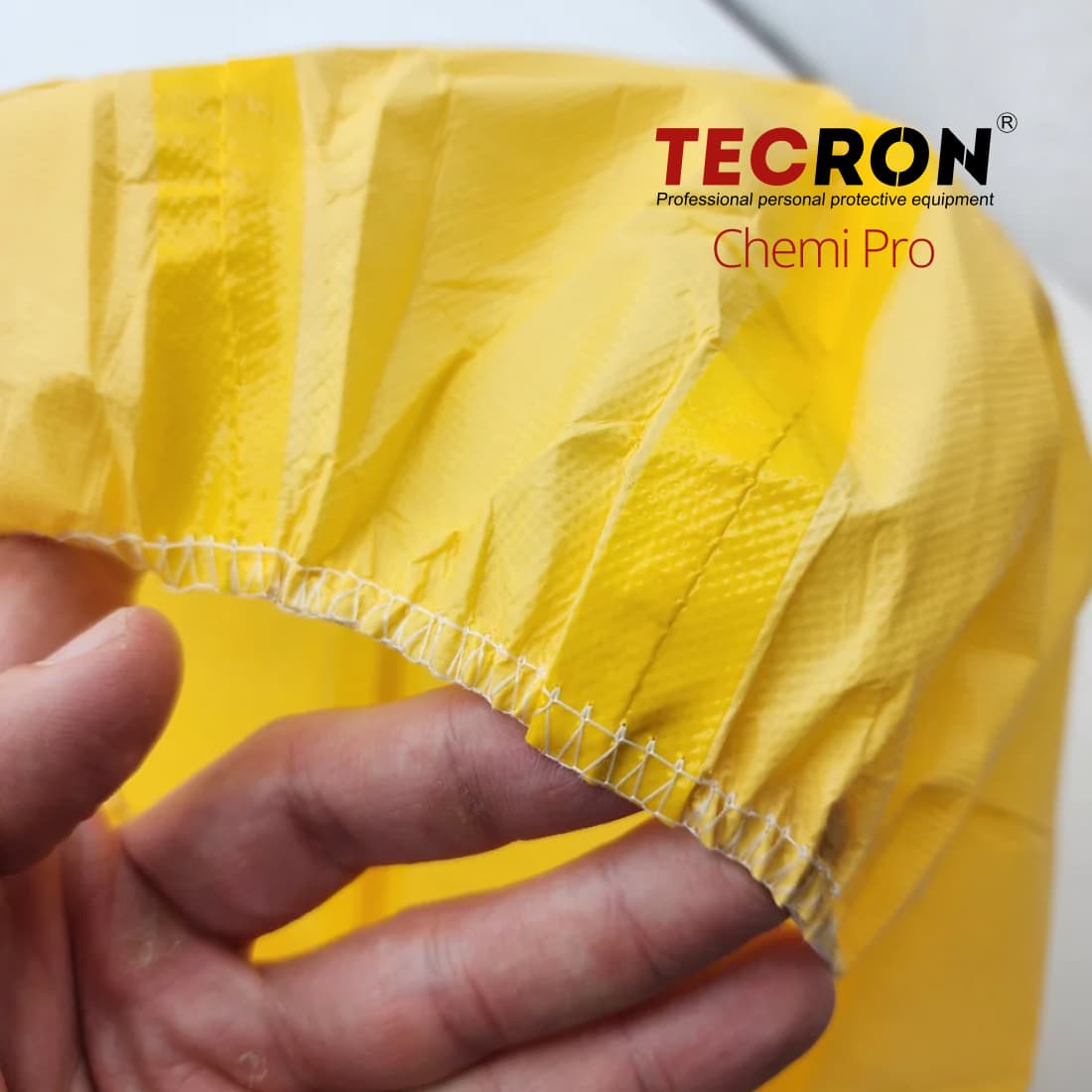 Chemical protection coverall TECRON Chemi Pro Type 3: TPU seams, acids, oil, 90 g/m²