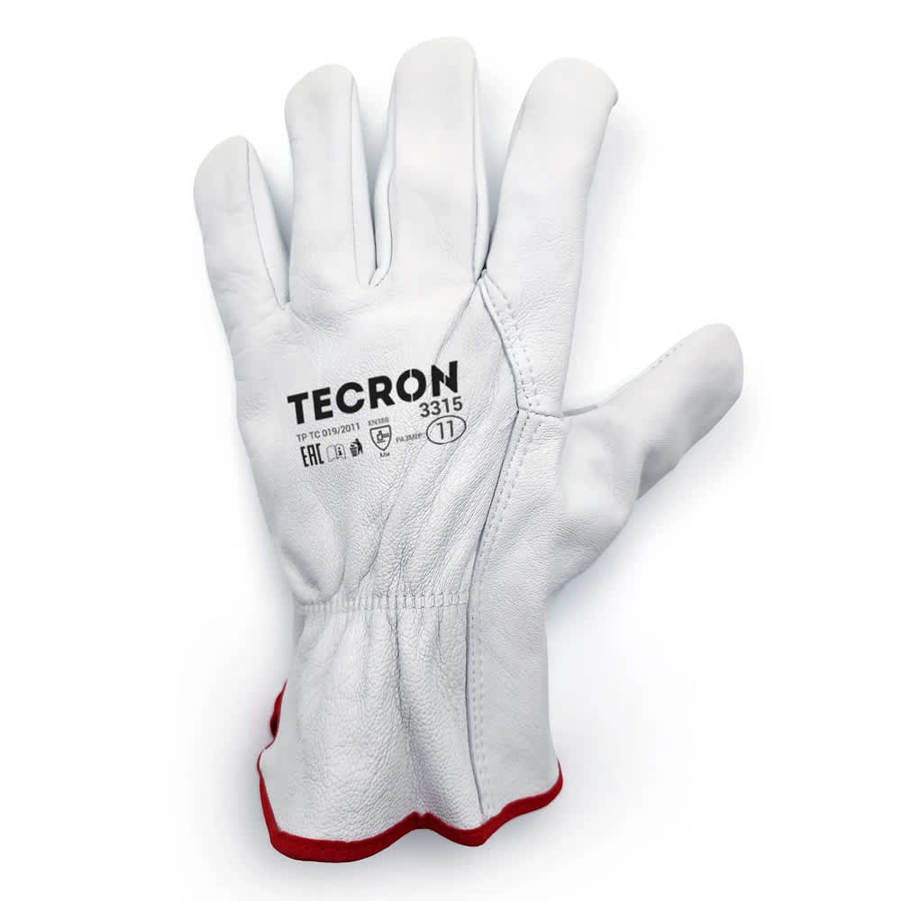 TECRON 3315 Soft Sheepskin Leather Work Gloves — All-Day Comfort