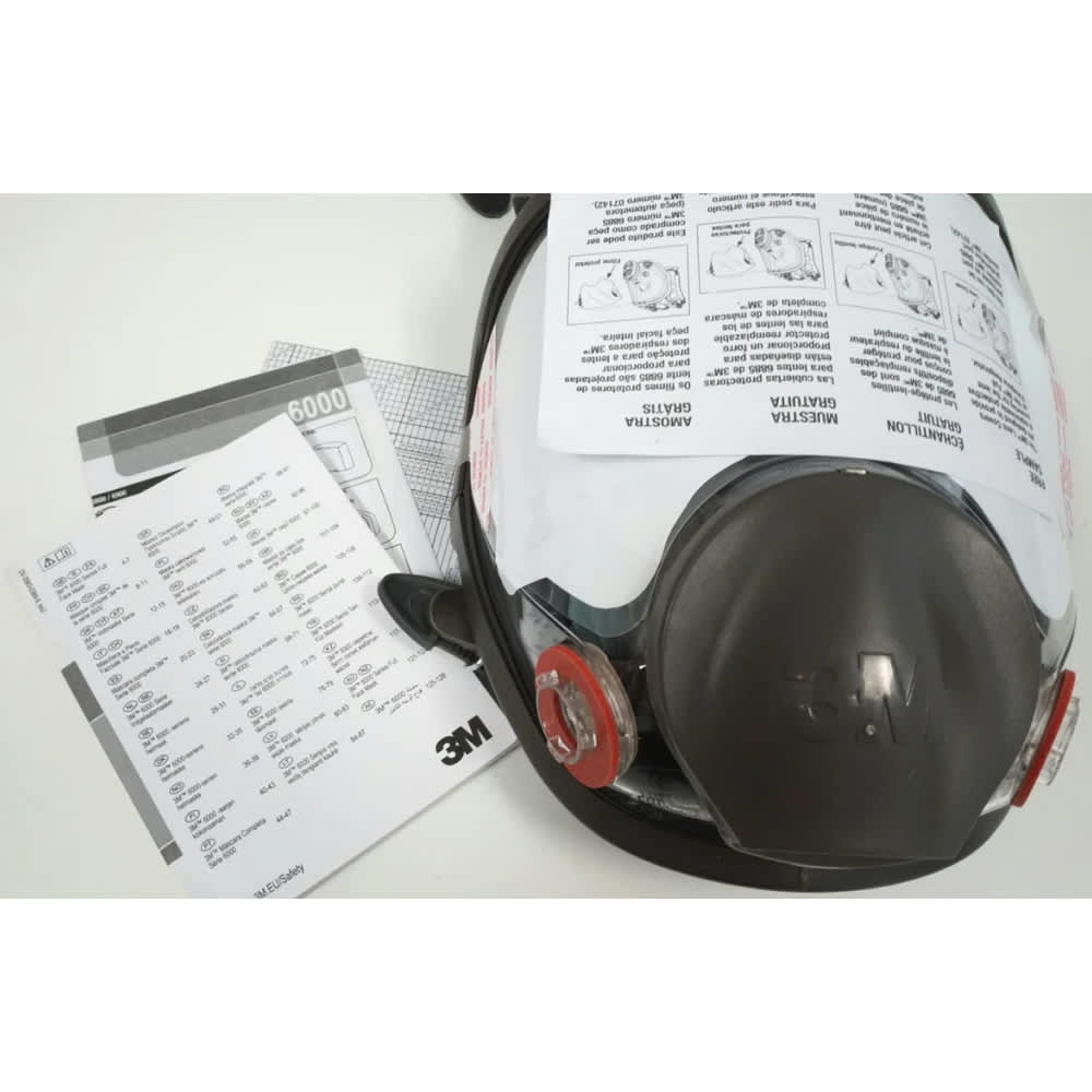 3M 6800 Panoramic Full Face Respirator Mask against chemicals and vapors up to 200 PEL
