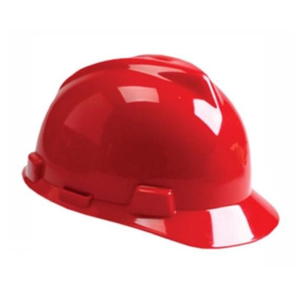 MSA V-Guard Safety Helmet Red — ABS 300g, 440 Vac Insulation, EN 397