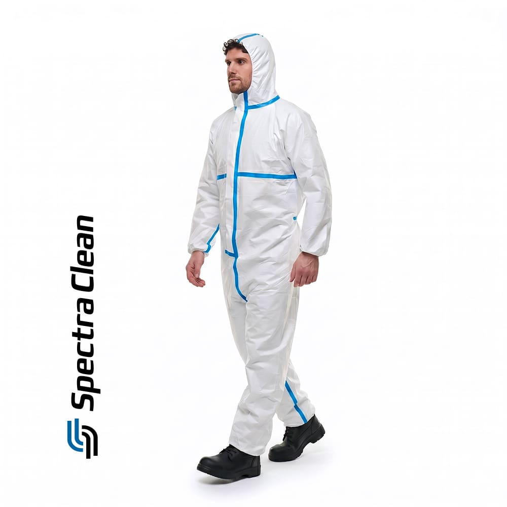Комбинезон защитный Spectra Clean тип 4/5/6: EN 14126, антистатик, К30/Щ30, 65 г/м²