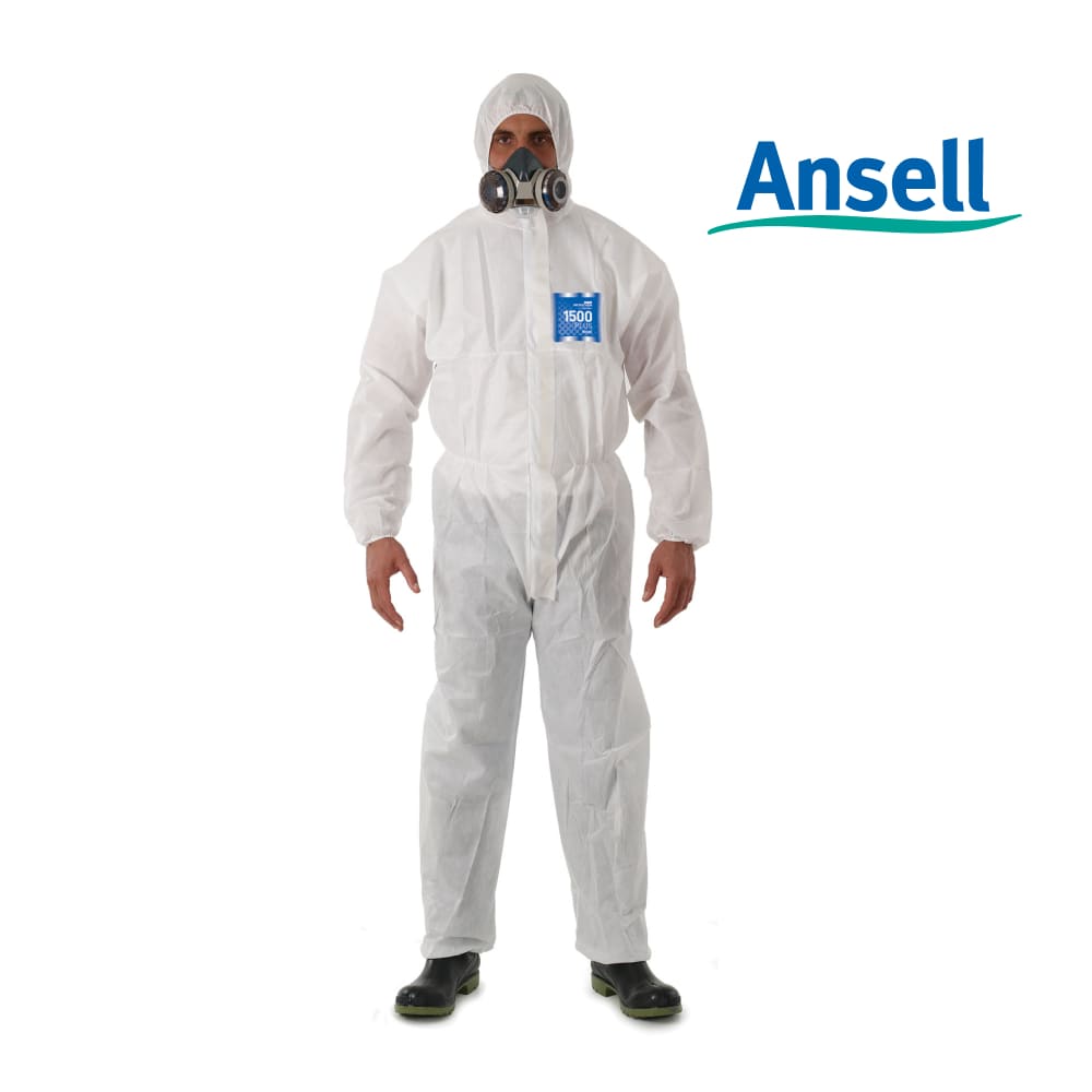 Комбинезон малярный Ansell AlphaTec 1500 Plus: без силикона, асбест, 45 г/м²
