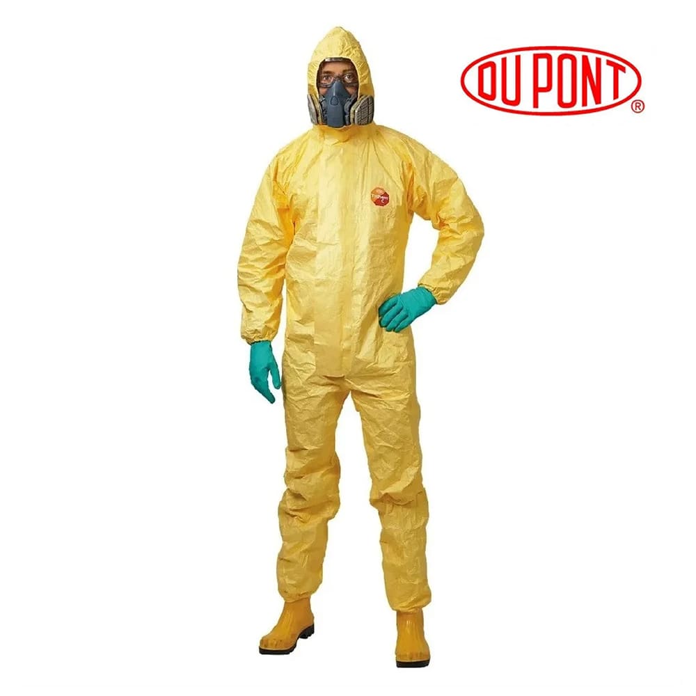 Комбинезон DuPont Tychem 2000C тип 3B: химия до 2 бар, кислоты, щёлочи, 85 г/м²