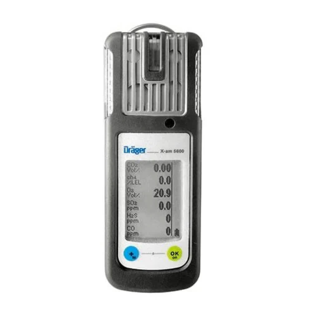 Компактный газоанализатор Dräger X-am 5600: до 6 газов, 250г, IP67, 12ч