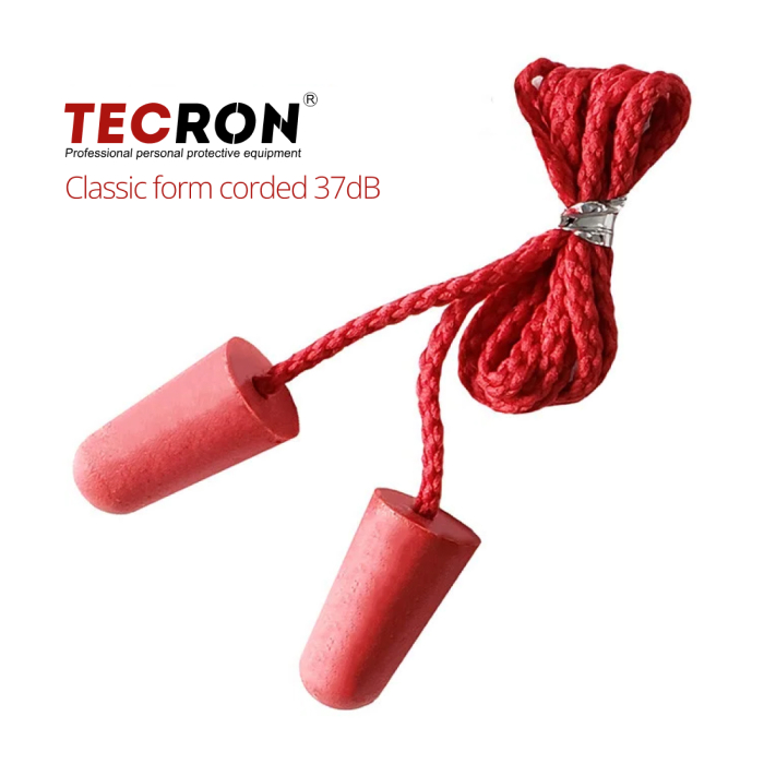 Беруши противошумные со шнурком TECRON™ Classic form corded 37dB